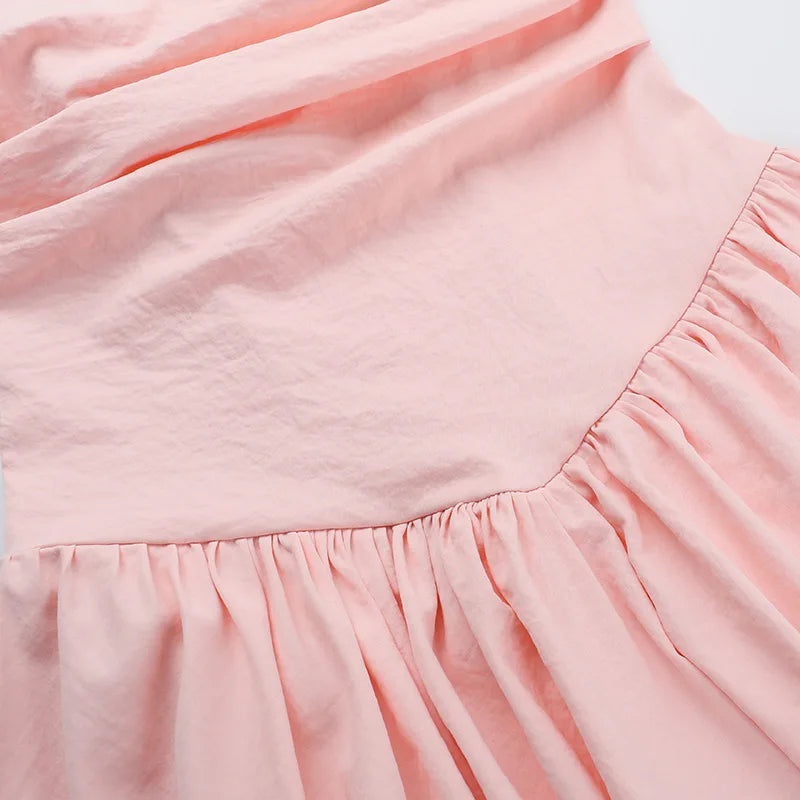 AIERTU  -  Sexy Flower Tube Top Dress Summer New Waist Fishbone Skirt Aiertu