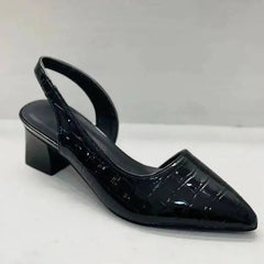 AIERTU  -  Women's Pointed Toes Pumps Mid Chunky Heels Slingback Summer New Vintage Woman Lady Female Sandals Slippers Shoes Aiertu