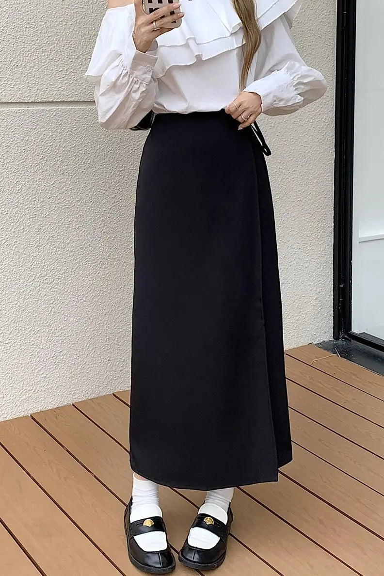 Aiertu 3Colors S-XL Irregular Long Skirt Women Summer Ankle Length Casual High Waist Pencil Long Skirts Female aiertu