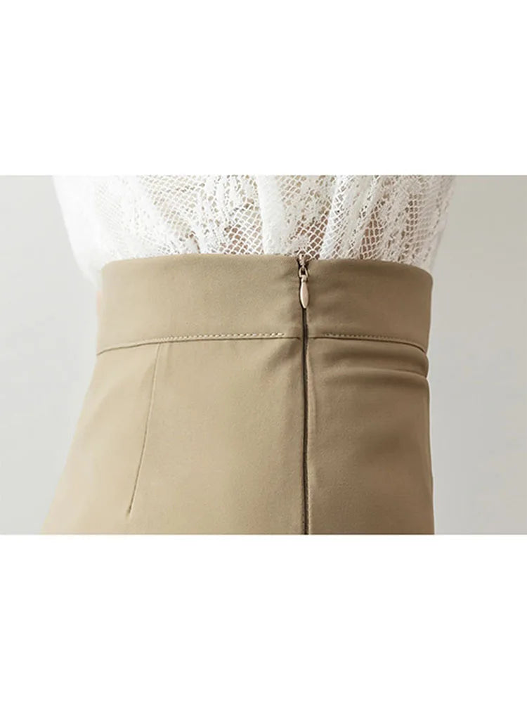 Aiertu Black Women Ruched Vintage Skirt Elegant French Casual High Waist Streetwear Office Ladies Trumpet Female Party Court Skirt Y2k Aiertu