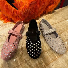 AIERTU  -  New Women's Mary Jane Shoes Exquisite Rhinestone Casual Shoes for Woman Fashion Ballet Flat Shoe Designer Shoes Zapatos De Mujer Aiertu