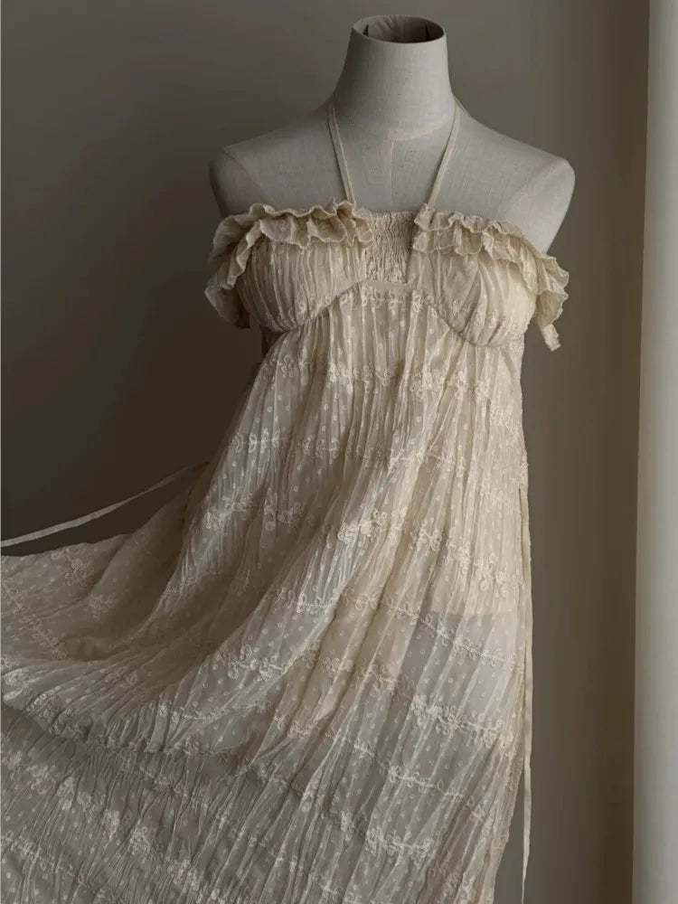Aiertu Elegant Chic Women Casual A-Line Party Dress Summer Vintage Solid Party Wedding Prom Dresses Female One Pieces Robe Vestidos Aiertu