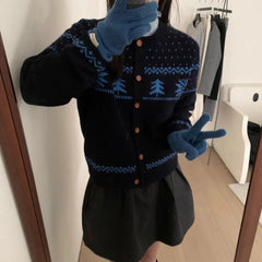 AIERTU  -  Autumn Winter New Arrival Lazy Style Casual Versatile Knitted Cardigan Women Korean Style Crew Neck Soft Sweater Coat Aiertu