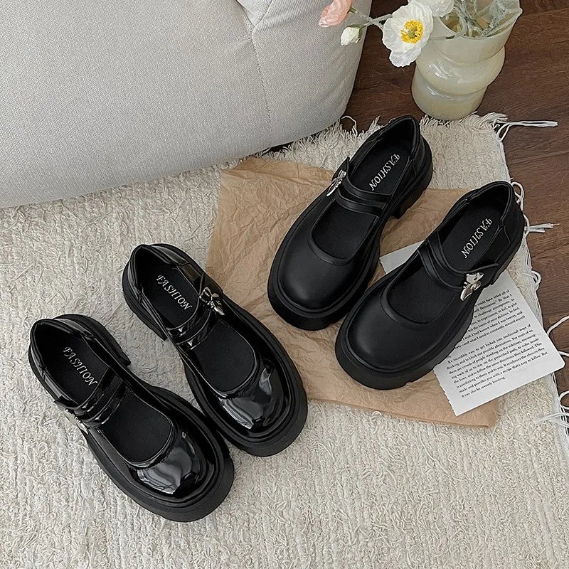Aiertu Back  to school Ladies platform shoes with wedges and Mary Jane fashion shoes Aiertu