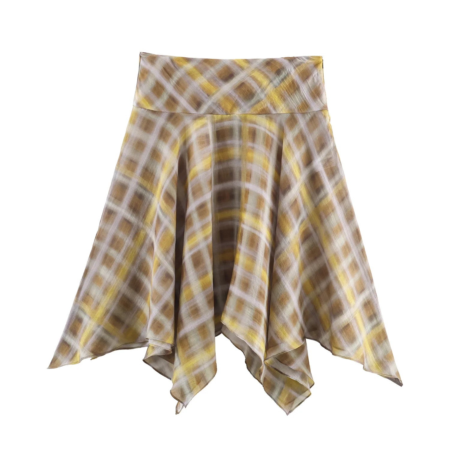 AIERTU  -  Women's Suit Matching Sets Plaid Scarf Cape Midi Skirt Vacation Casual Skirt Two-piece Set New In Matching Sets Releases In Sets Aiertu