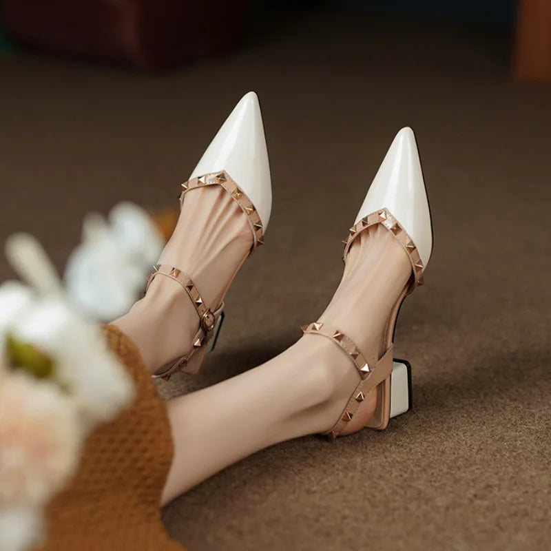 High Quality Summer Ladies Shoes Classic Rivet Design Women's Slingback Sandals Casual Fashion Girls Dating Shoes Zapatos Aiertu