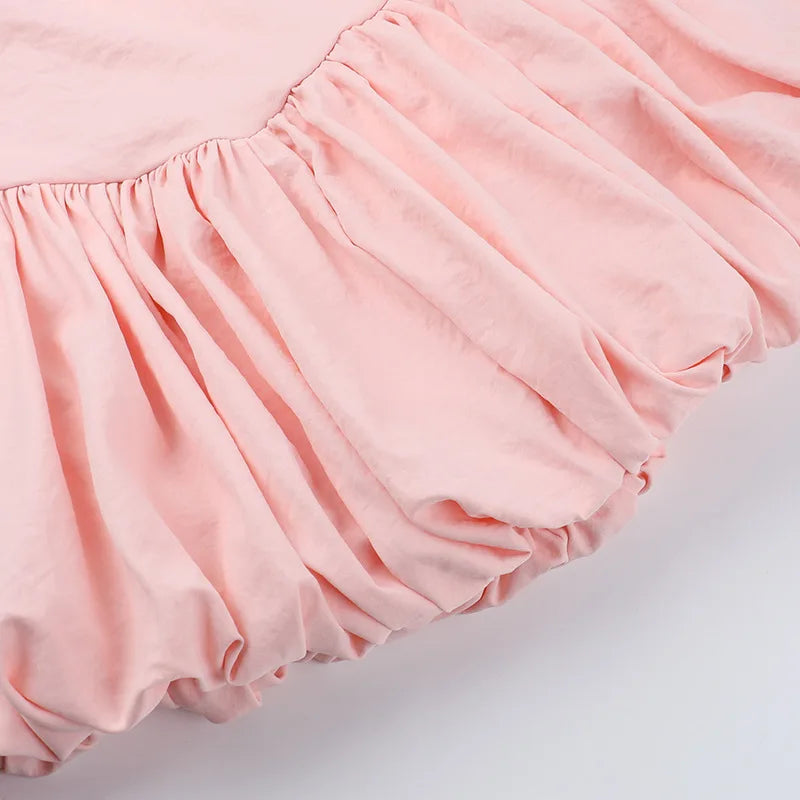 AIERTU  -  Sexy Flower Tube Top Dress Summer New Waist Fishbone Skirt Aiertu