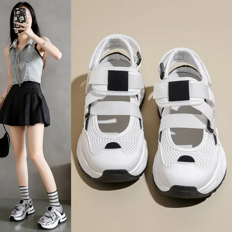 Aiertu Back  to school  2024 summer New Fashion Women's Platform Sneakers Comfortable Woman Casual Chunky sandals Vulcanized Tennis Female Aiertu