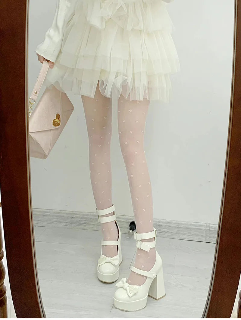 Aiertu Platform Mary Janes Shoes Women Fashion Shallow Japanese Style Women's Girls High Heel Lolita Shoes for Woman Aiertu