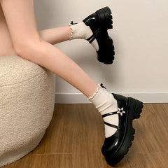 Aiertu Back  to school Designer Platform Heel Women Mary Jane Shoes Fashion Shallow Round Toe Autumn Ladies Dancing Party Prom Pumps Aiertu