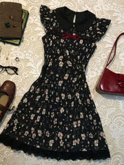 AIERTU  -  Harajuku Dresses Vintage Women's Dress Kawaii Y2k Summer Floral Print Slim Sexy Short Sleeve 90s Hot Girl Fashion Elegant Shoujo Aiertu