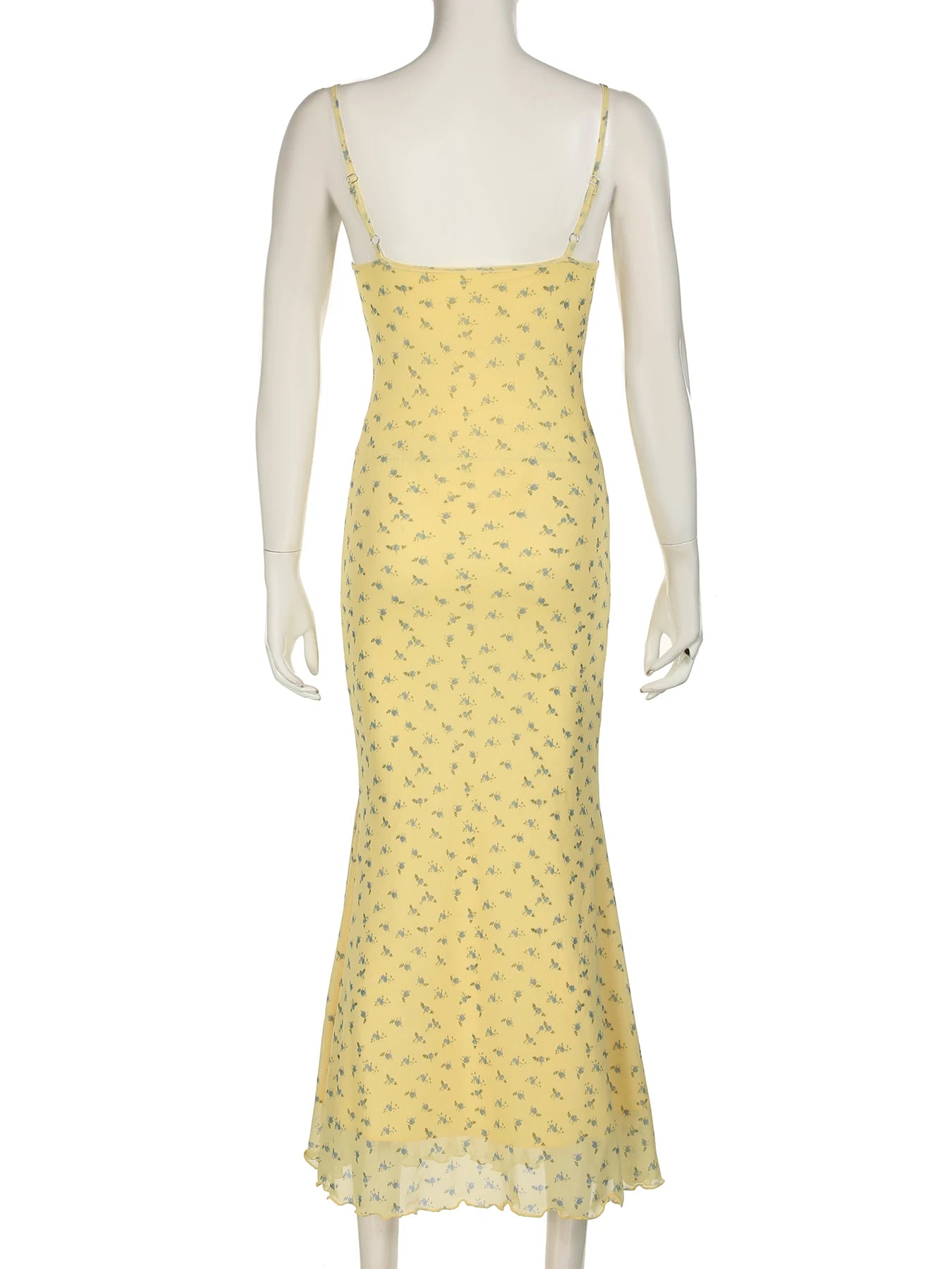 Aiertu Prairie Chic Floral Trumpet Dress Holiday Sexy Slim Slash Neck Sleeveless Maxi Dresses For Women 2024 Summer Fashion Aiertu