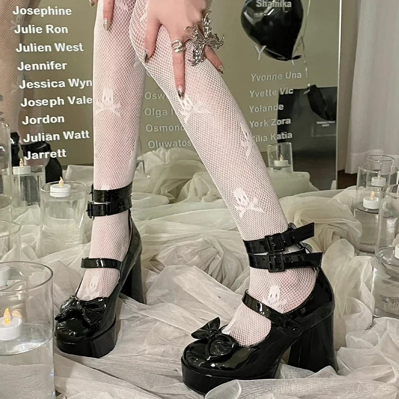 Aiertu Platform Mary Janes Shoes Women Fashion Shallow Japanese Style Women's Girls High Heel Lolita Shoes for Woman Aiertu