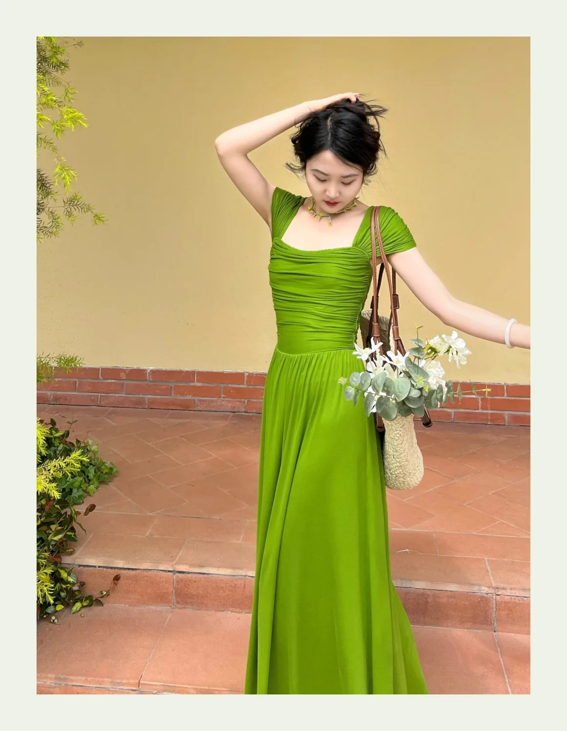 Aiertu Sweet Elegant Long Knitting Dress Women Solid Casual Evening Holiday Dress Female Summer Knitted One Piece Dress Korean Fashion Aiertu
