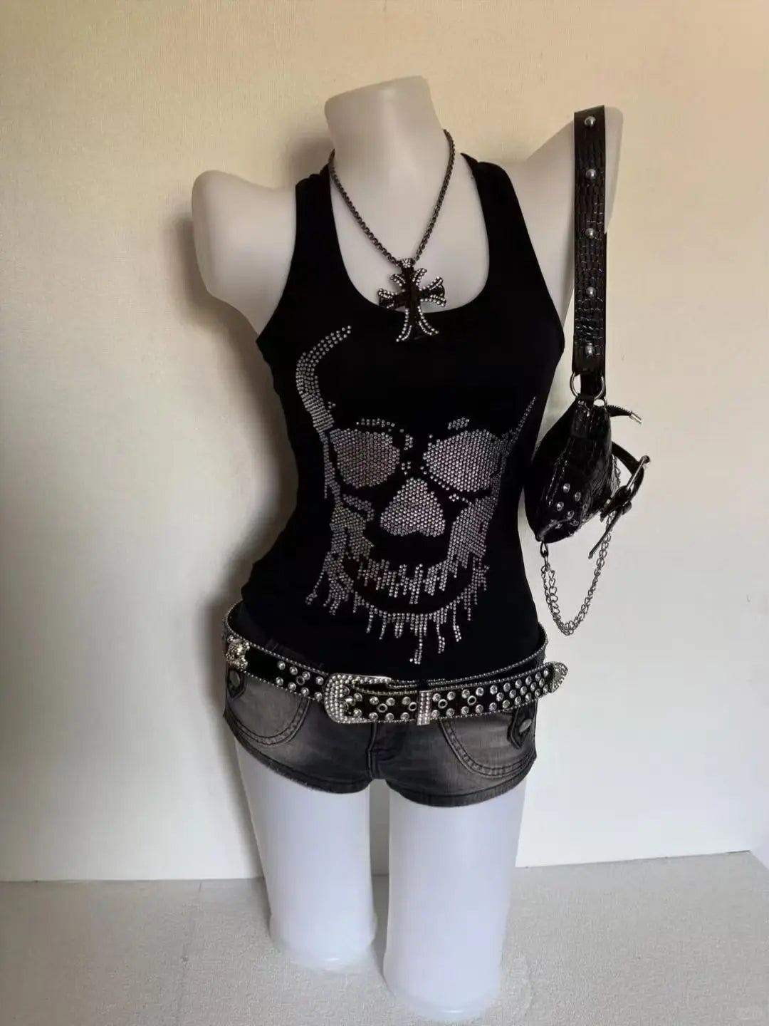 AIERTU  -  Summer new metal ring decoration slimming sleeveless women clothing retro washed fabric camisole vest for women Aiertu
