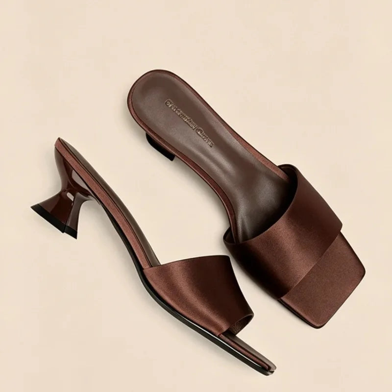 AIERTU  -  Women Sandals Exquisite French Style High Heeled Sandals for Woman Fashion Square Head Casual Shoes Designer Shoes Zapatos Mujer Aiertu