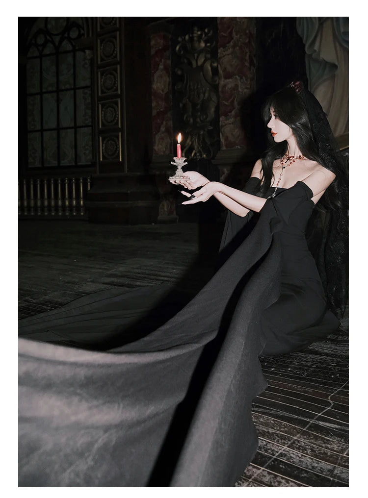 Aiertu Black Backless Floor Long Dress Summer Fashion French Red Strapless Dresses Women Elegant Sleeveless Slim Gowns Party Dress Chic Aiertu