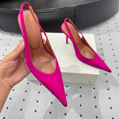 AIERTU  -  Fashion Summer New High Heels Women's Thin Heels Pointed Sexy Sandals Women's Empty Shoes Aiertu