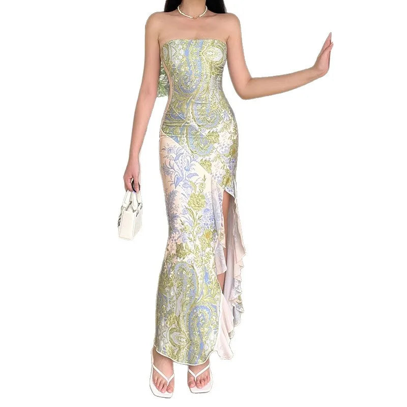 AIERTU  -  Retro High-end Banquet Dress Cheongsam New Chinese Temperament Floral Beautiful Top Dress Women Aiertu