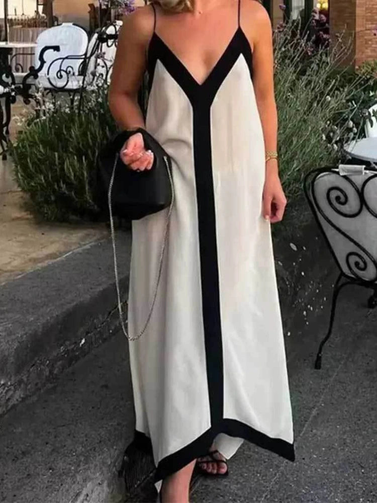 Aiertu Beach Style Holiday Vacation Slip Long Dress Women 2024 Summer Casual Sexy Backless Maxi Dresses Female Sundress Aiertu