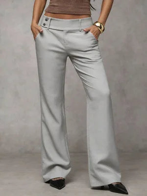 AIERTU  -  High Waist Wide Leg Pants Women's Casual Long Trousers Draping Slimming Elegant Commuter Style Fashionable Women's Trousers Aiertu