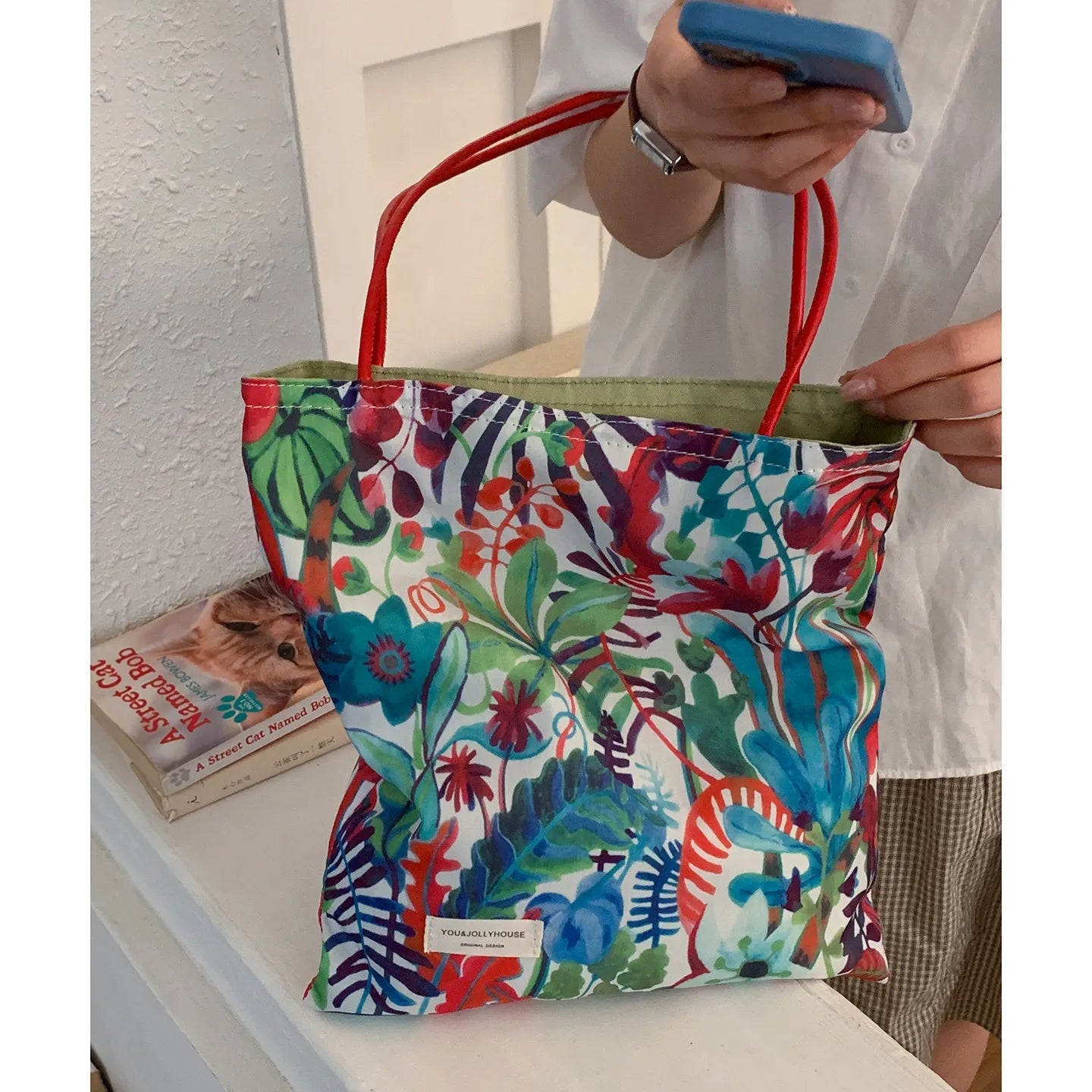 AIERTU  -  Flower Canvas Underarm Bag for Women New Fashionable New Chinese Style Large Capacity Cloth Bags Aiertu