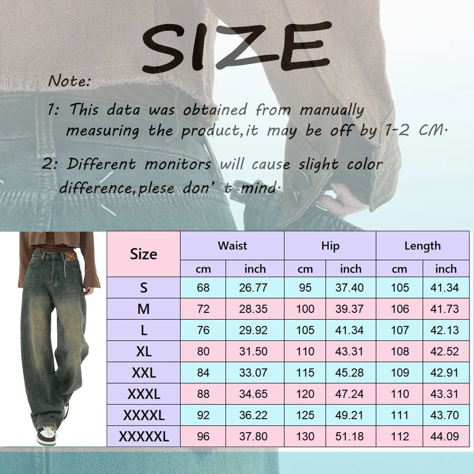 Aiertu Wide Leg Vintage Jeans Aiertu