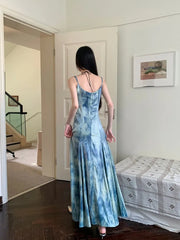 Aiertu A Minimalist And Luxurious Dress For Women, With A Summer Halo Dyeing Temperament And A Slim Fitting Seaside Strap Long Dress Aiertu
