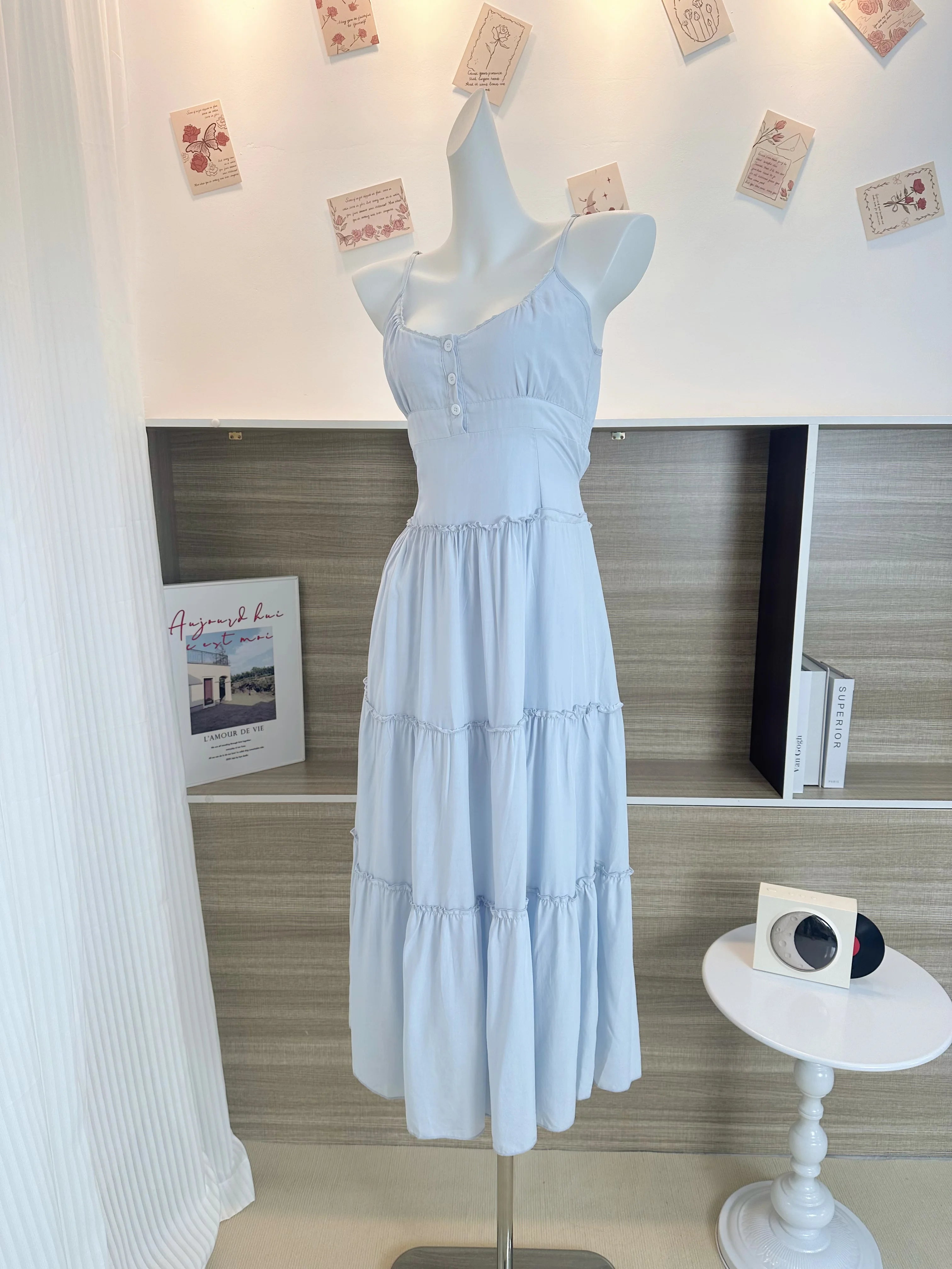 Aiertu Woman Gyaru A-Line Dress Hot Spaghetti Strap Dress Design Fairy Dress All-match Frocks Elegant One-Piece Patchwork Bandage Aiertu