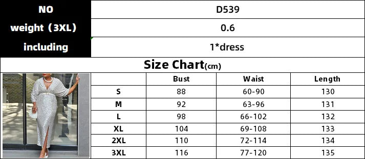 AIERTU  -  Women's Dress Female Clothing Fashionable Women's Temperament V-neck Sexy Slimming Sequined Large Size Dress Elegant Party Dress Aiertu