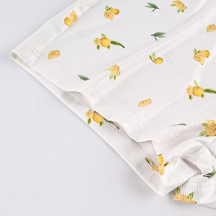 AIERTU  -  Summer New Women's Knitted Printed Lightweight Square Neck Jumpsuit Pajamas Can Be Worn Outside As Loungewear Aiertu