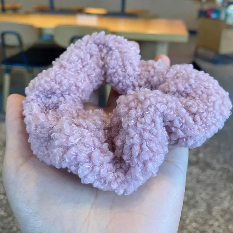 Aiertu Autumn Winter New Sweet Plush Soft Girls' Women Pompom Hair Ties Elastic Hair Band  Ropes  Accessories Headwear aiertu