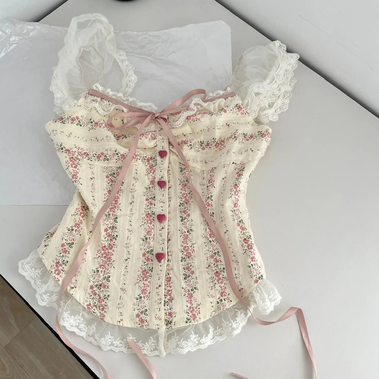 Elegant Retro 2 Piece Skirt Set Women Even Party Clothing Casual Y2k Crop Top Blouse + Slim Skirts 2000s Vintage Japanese Kawaii Aiertu