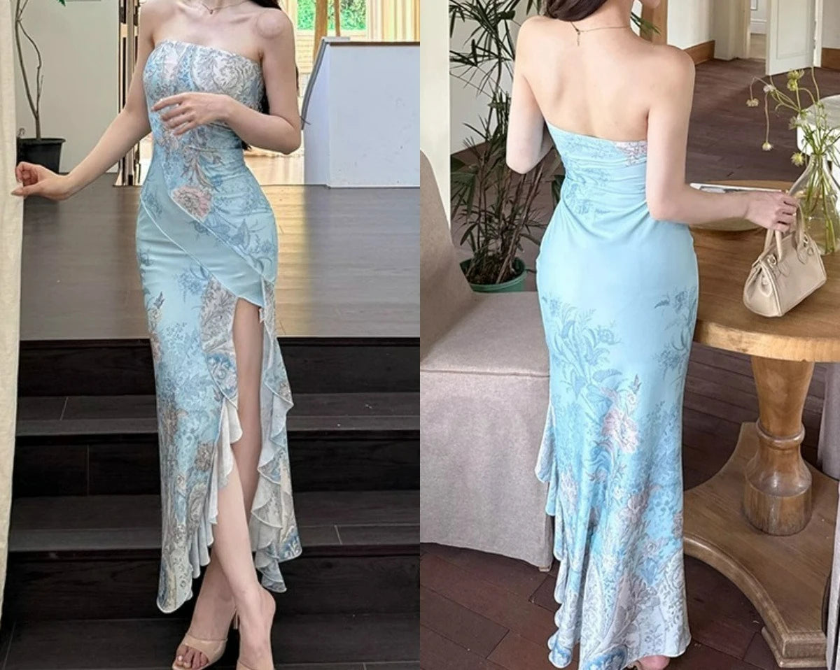 AIERTU  -  Retro High-end Banquet Dress Cheongsam New Chinese Temperament Floral Beautiful Top Dress Women Aiertu