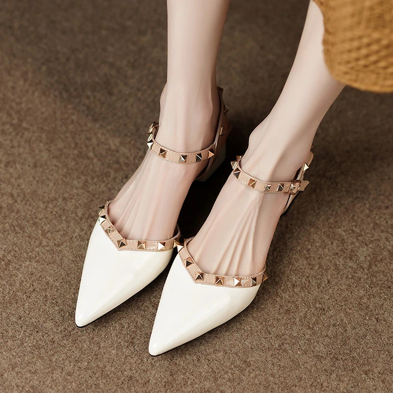 High Quality Summer Ladies Shoes Classic Rivet Design Women's Slingback Sandals Casual Fashion Girls Dating Shoes Zapatos Aiertu