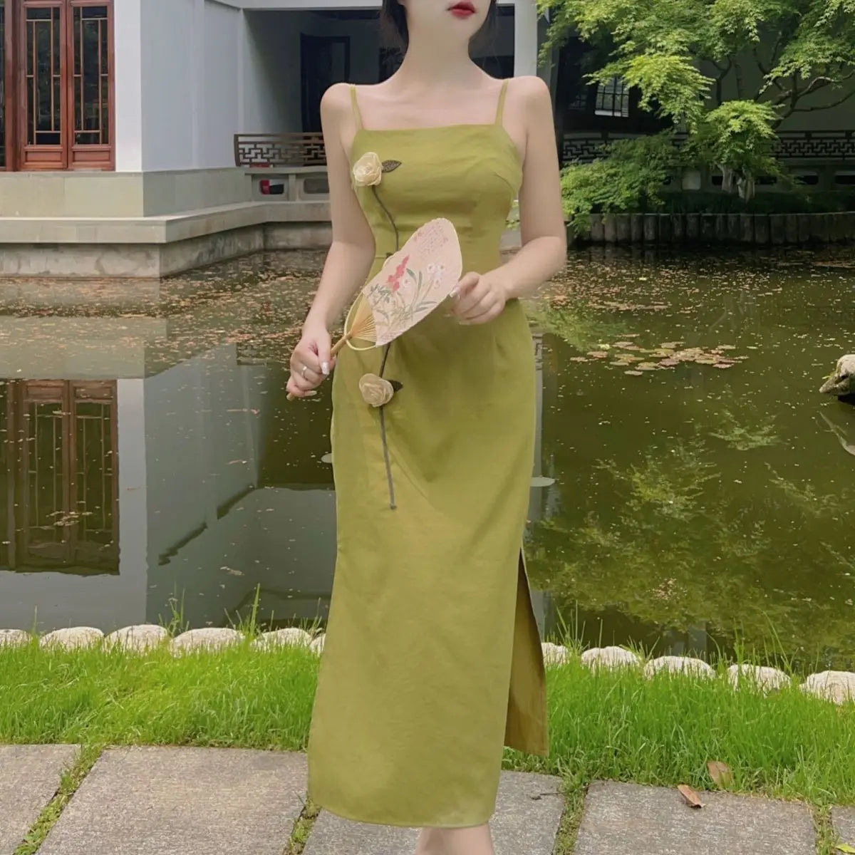 Aiertu Vintage Elegant Long Dresses Women Casual Slim Korean Party Holiday Dresses Female 2024 Summer One-piece Dress Beach Fashion Y2k Aiertu