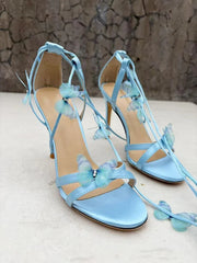 AIERTU  -  Summer New High Heel Sandals for Women, Fashionable and Sweet Butterfly Flower Fairy Sandals Aiertu