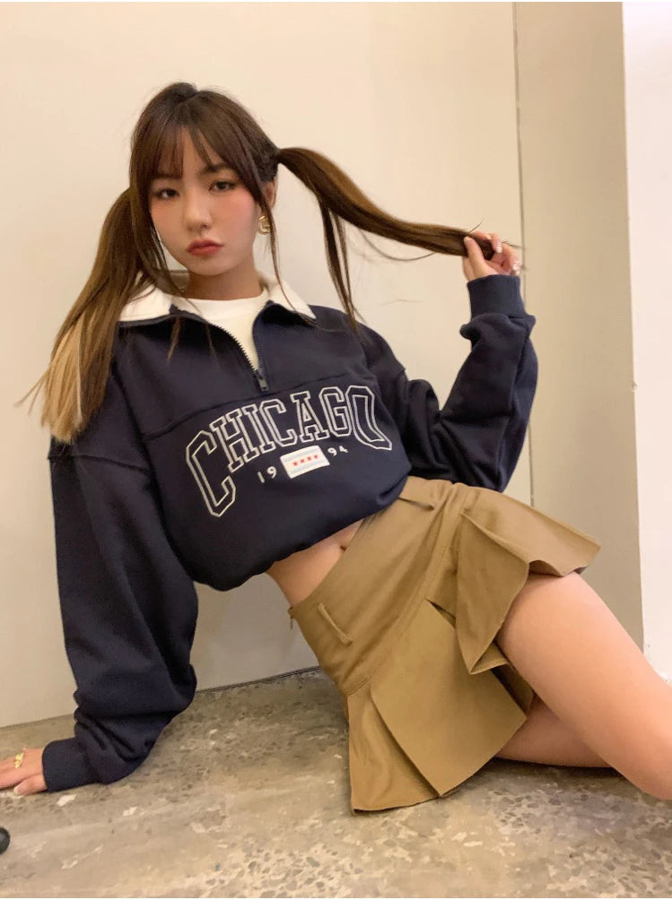 Aiertu Autumn Vintage Brown Elegant A-line Mini Skirts Women Pleated Sexy Club Short Skirt Female Fashion Streetwear Trend Popular Aiertu