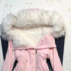 AIERTU  -  Autumn Winter Y2k Jackets for Women Solid American Retro Thick Warm Chaquetas Hooded Versatile Slim Fit Casual Aiertu