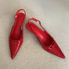 AIERTU  -  Patent Leather Sexy Pointed Toe Women Pumps New 2026 Elegant Slingback High Heels Dress Fashion Bowknot Sandals Tacones Mujer Aiertu