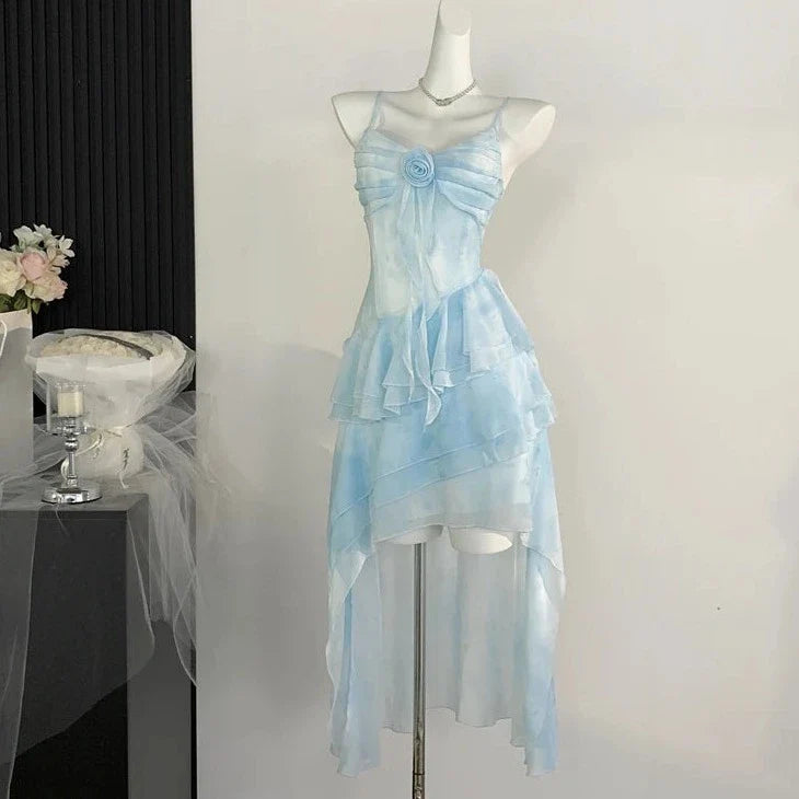 Aiertu - Aquatic Songs and Marine Roses Dress Mermaidcore Kawaii Academia Y2K Cottagecore Coquette Fairycore Dollette Princesscore Aiertu