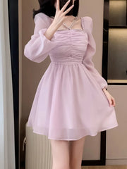 Aiertu Fashion New Women Vintage Elegant Chic Party Dress Long Sleeve Casual Birthday Club Prom Vestidos Female Summer Robe New Clothes Aiertu