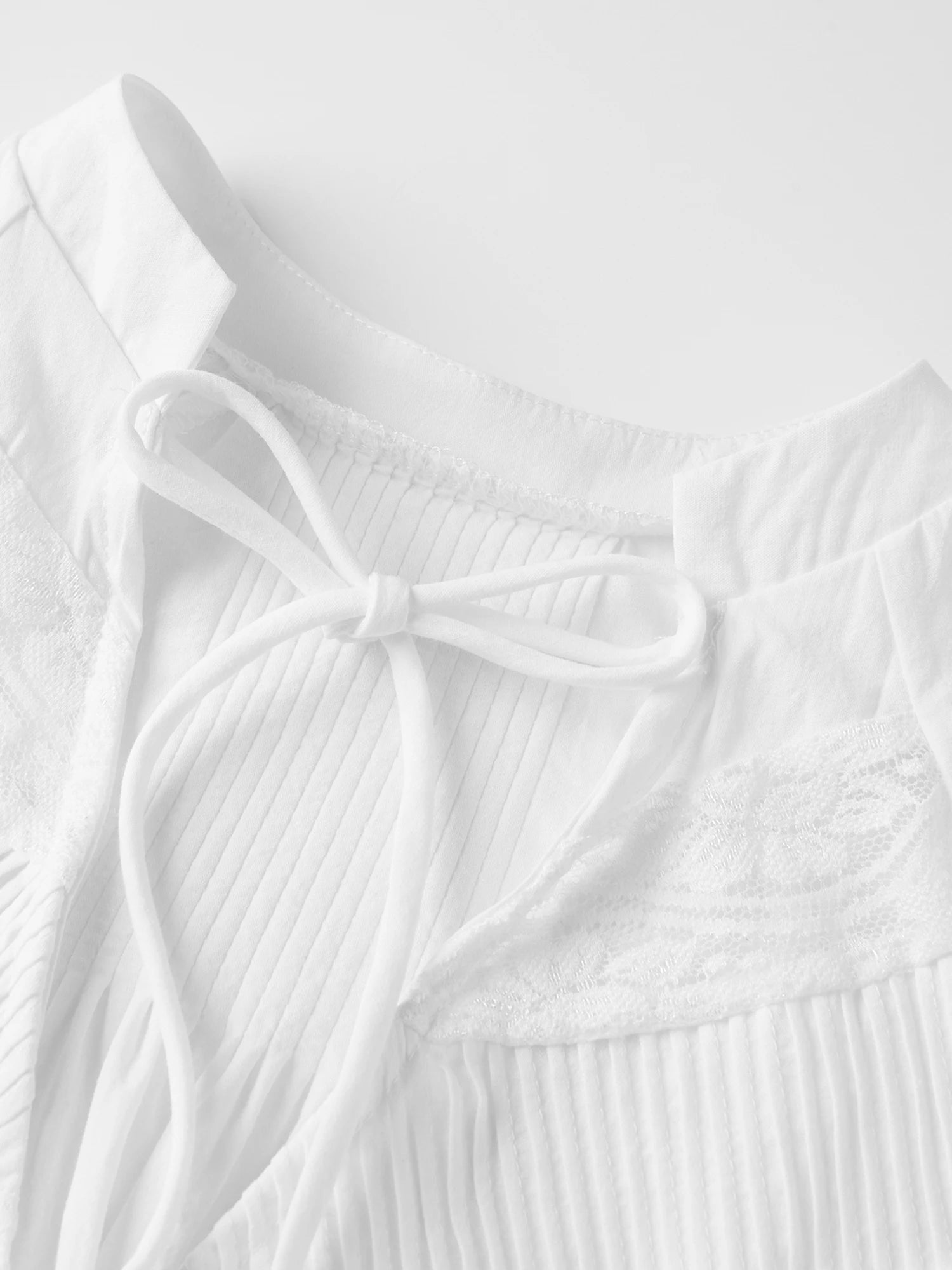 AIERTU  -  Women's Lace Trim Blouse Short Sleeve V Neck Button Up Loose Fit Sheer Tops Summer Casual Daily Out Going White Shirts Aiertu