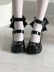 Aiertu Bow Mary Jane High Heels Women Shoes Dress Lolita Shallow Fashion Sandals New 2024 Spring Designer Casual Pumps Aiertu