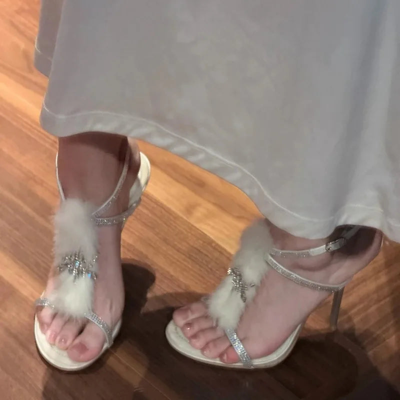 AIERTU  -  Fashion Designer Women's Shoes Luxury Rhinestone High Heeled Sandals for Woman Exquisite Model Casual Shoes Sandalias De Mujer Aiertu