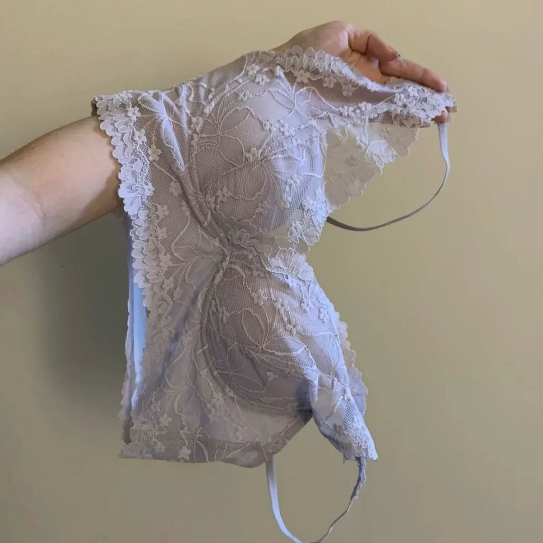 AIERTU  -  New French Lace Back Beauty Bra Wireless Support Brassiere Gather Small Chest Women Elegant Lace Comfort Underwear Aiertu