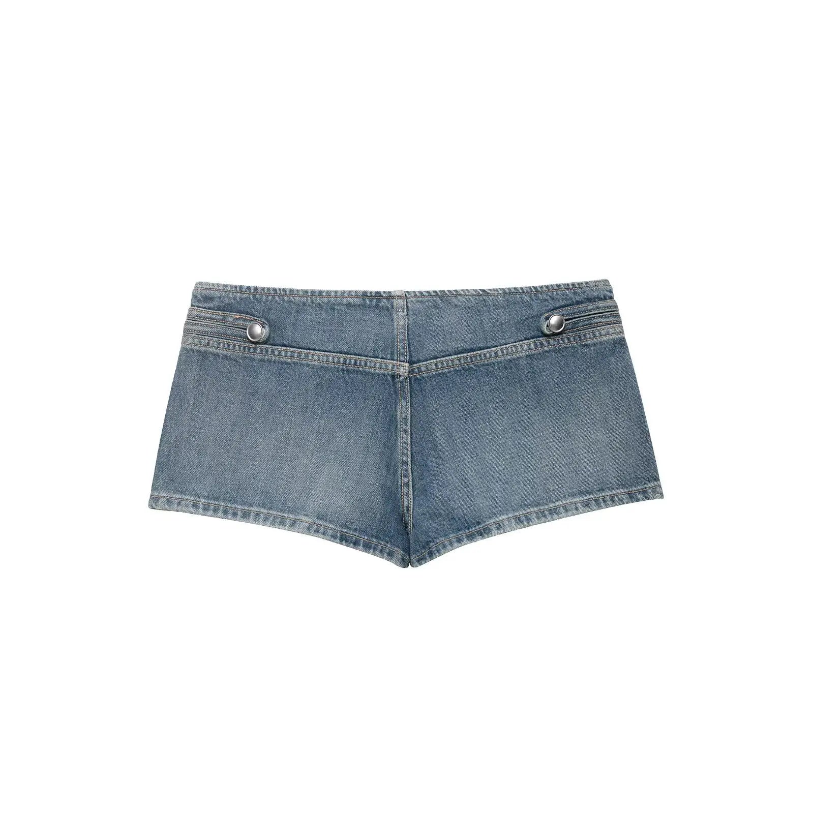 AIERTU  -  Low Waist Mini Denim Shorts Women's American Style Retro Wash Casual A-Line Hot Pants Summer Street Trend Sexy Girl Aiertu
