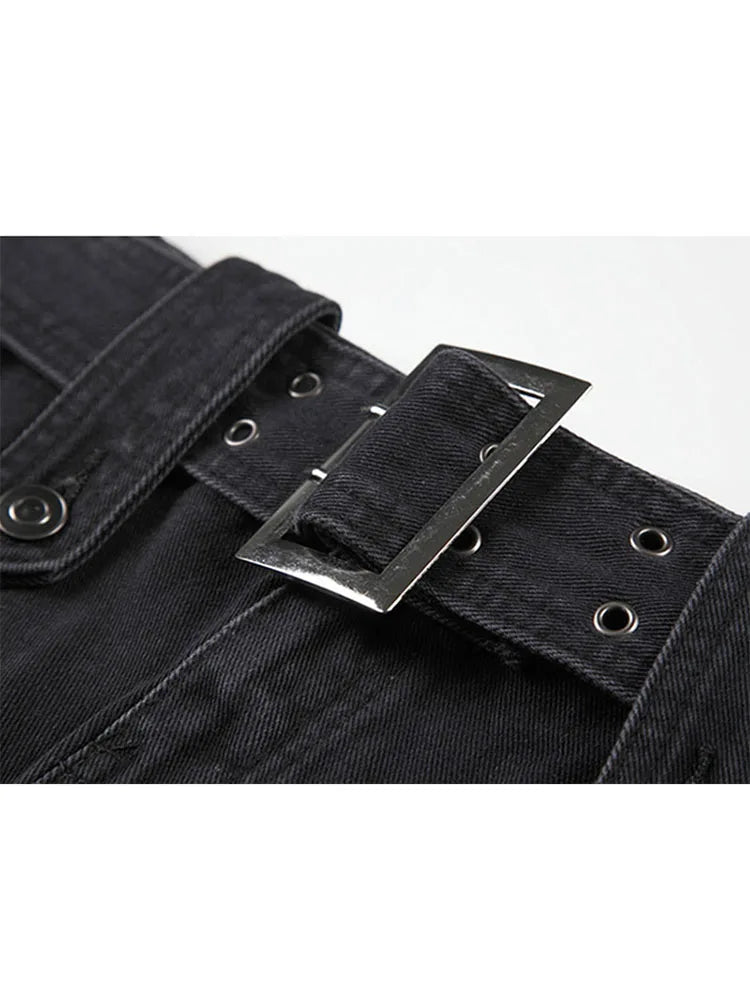Aiertu Women Denim Shorts Skirt Vintage Streetwear A-line Jeans Skirts Casual All Match Female Slim Package Hip Mini Skirt Summer Aiertu