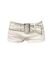 Aiertu Women's White Denim Shorts Y2k Jeans Short Pants Harajuku Aesthetic Vintage Low Waist Cowboy Shorts 2000s Trashy Clothes Summer Aiertu