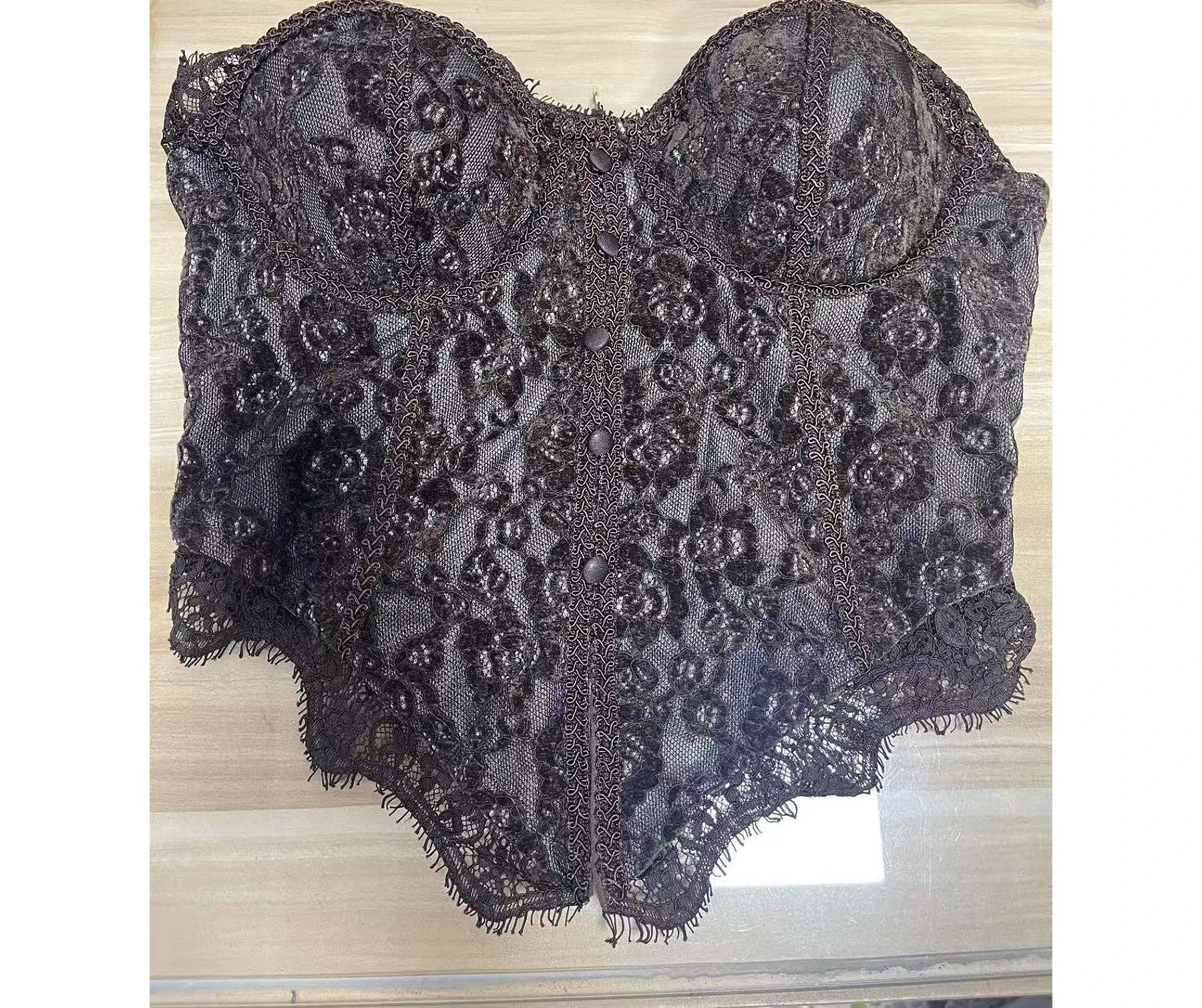 AIERTU  -  Autumn and Winter New Lace Waist Cinching and Strapless, Pure Desire Style, Spicy Girl Suspender, Back Zipper Aiertu